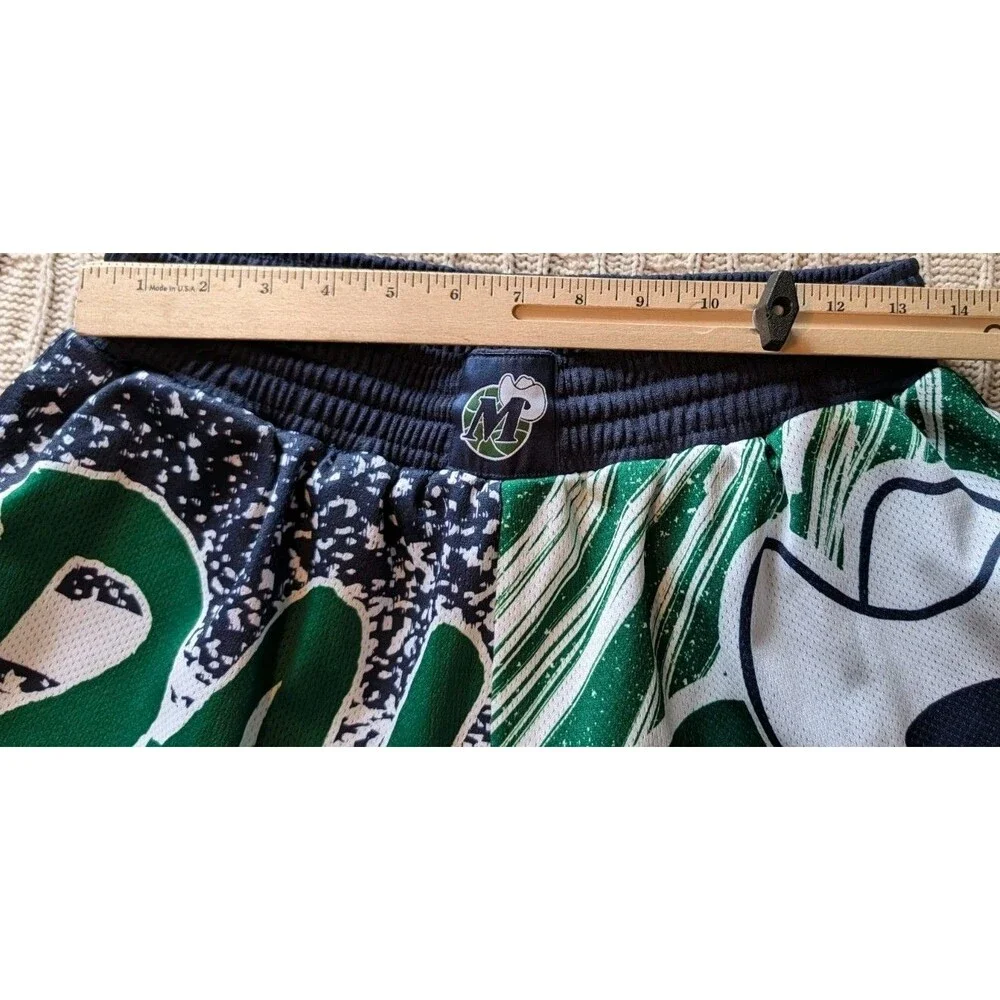 Mitchell & Ness Dallas Mavericks Blue Throwback Jumbotron Jersey Shorts Men’s M